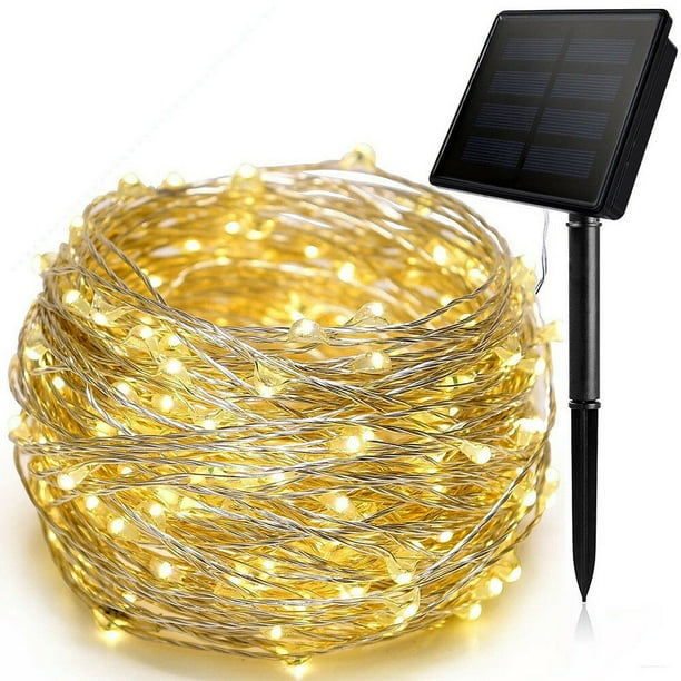 100//200 LED Copper Wire LED Solar String Lights Waterproof outdoor Party FASHION